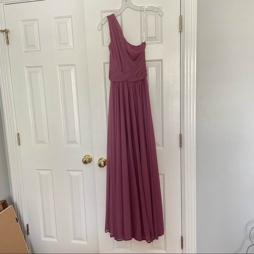 David’s bridal mesh one shoulder size 0 F19932